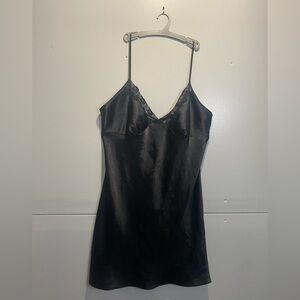 Secret Treasures Black Satin Chemise